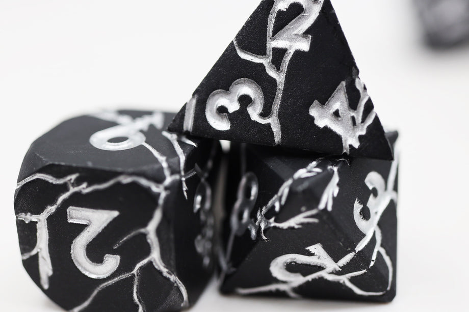 Foam Brain - Black Quarry - Metal RPG Dice Set