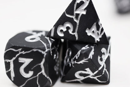 Foam Brain - Black Quarry - Metal RPG Dice Set