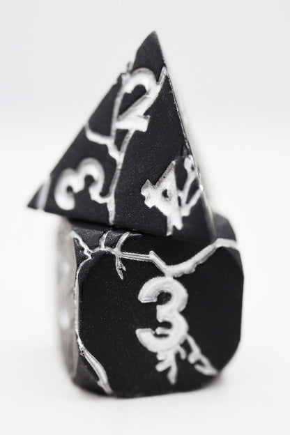 Foam Brain - Black Quarry - Metal RPG Dice Set