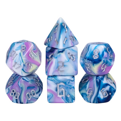 Foam Brain - Blooming Violets RPG Dice Set