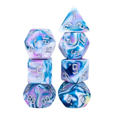 Foam Brain - Blooming Violets RPG Dice Set