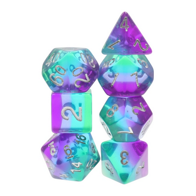 Foam Brain - Blue Aurora RPG Dice Set