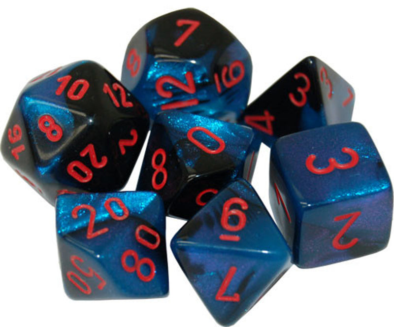 Chessex - Black Starlight / Red Mini Polyhedral Die Set
