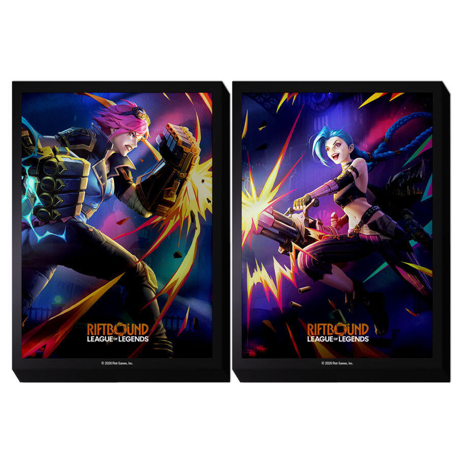 Riftbound League of Legends: Vendetta Art Sleeves - Vi Vs Jynx