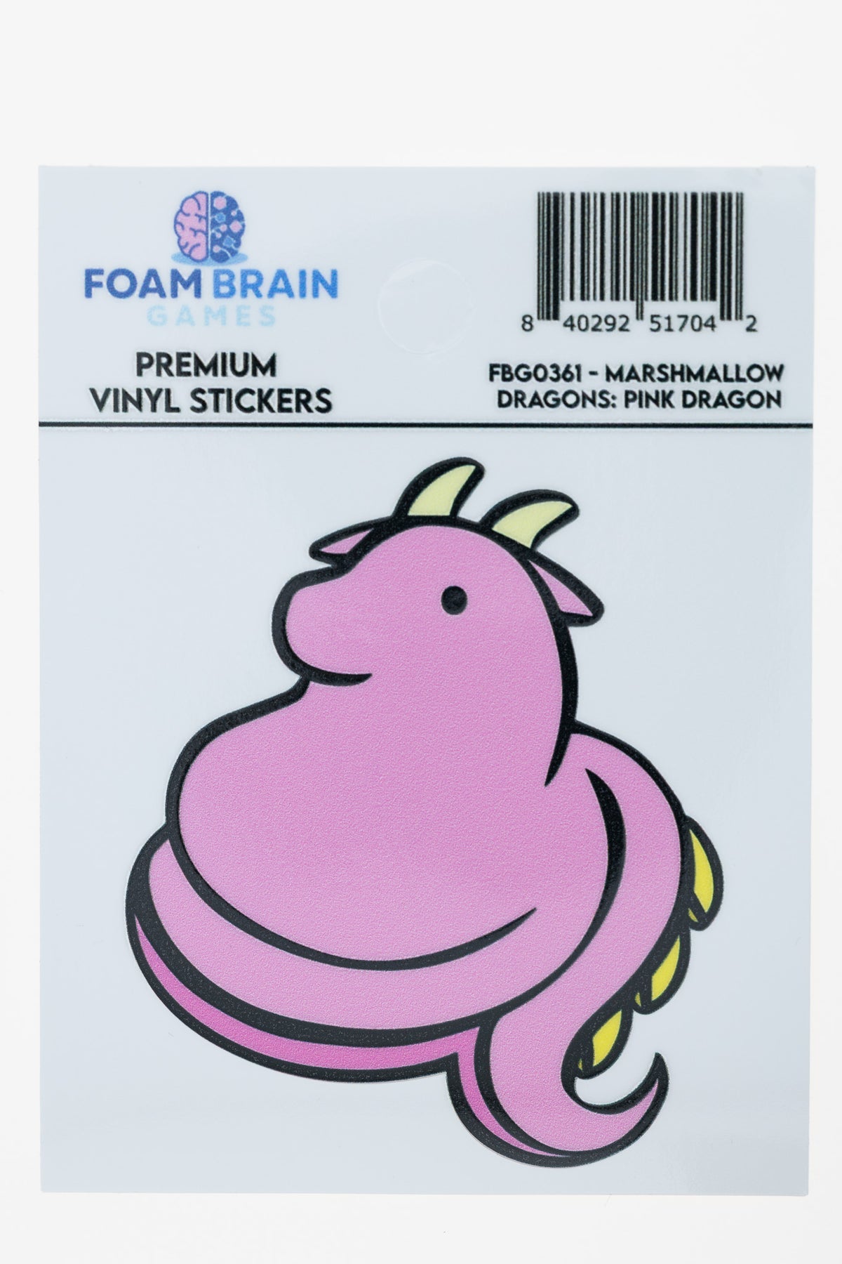 MARSHMALLOW DRAGONS: PINK DRAGON STICKER