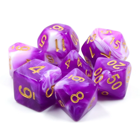 Foam Brain - Berry Cream RPG Dice Set