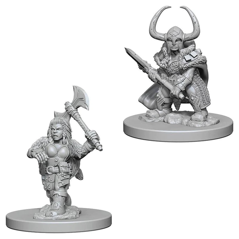 D&D Nolzur’s Marvelous Miniatures: W04 - Dwarf Female Barbarian