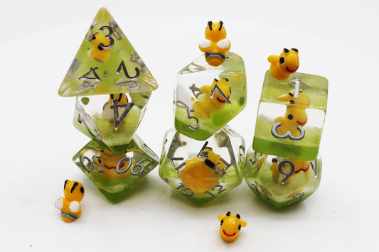 Foam Brain - Happy Bees RPG Dice Set