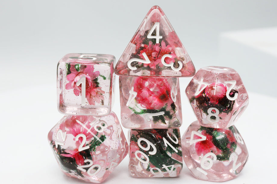 Foam Brain - Carnation Love RPG Dice Set