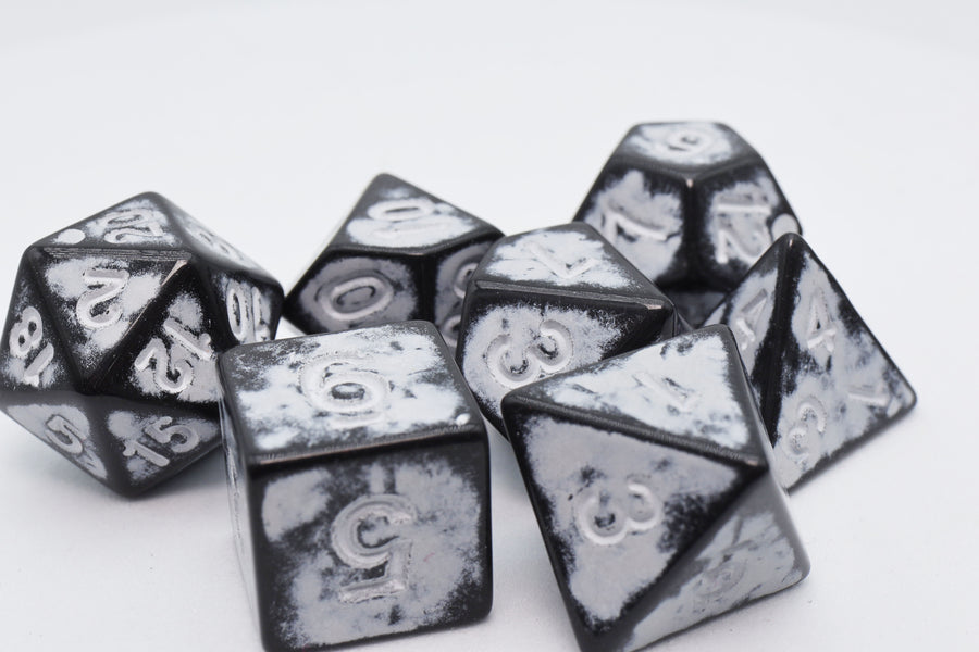 Foam Brain - Timeworn White RPG Dice Set