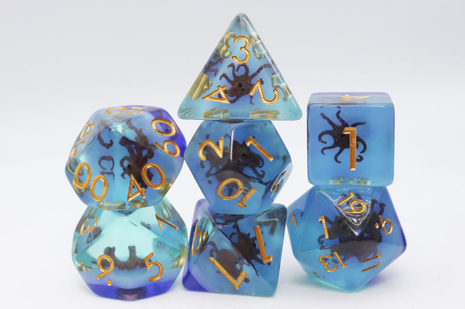 Foam Brain - Coffee Octopus RPG Dice Set