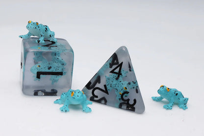 Foam Brain - Blue Poison Frog RPG Dice Set