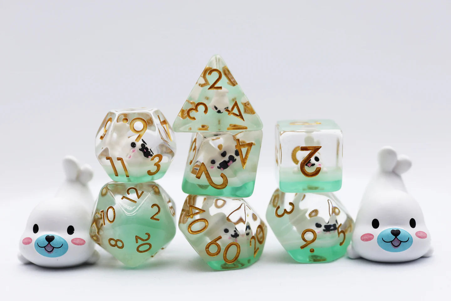 Foam Brain - White Seal RPG Dice Set