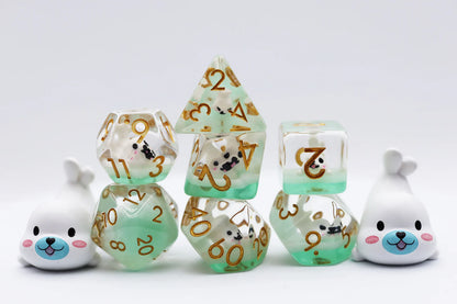 Foam Brain - White Seal RPG Dice Set