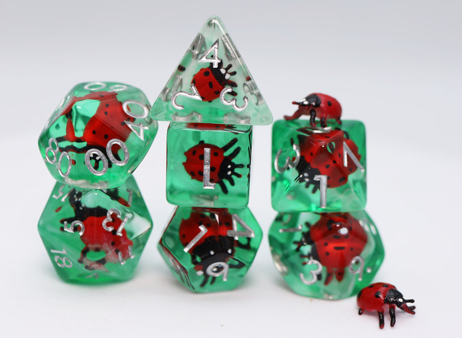 Foam Brain - Lucky Ladybird Frog RPG Dice Set