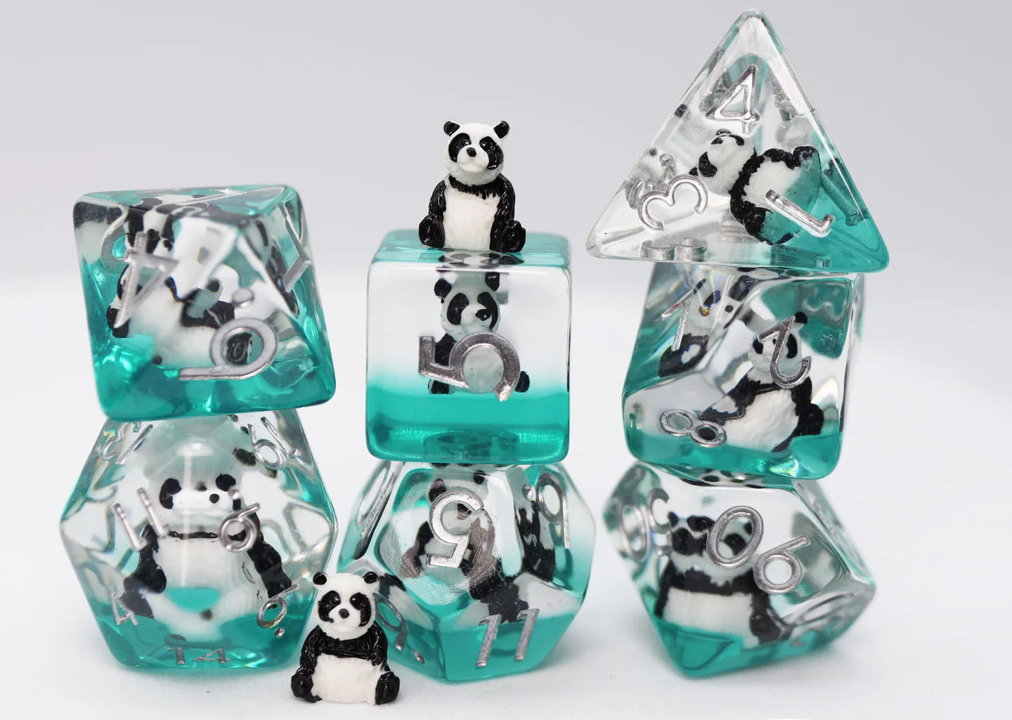 Foam Brain - Panda on the Water RPG Dice Set