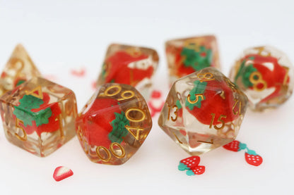 Foam Brain - Wild Strawberries RPG Dice Set