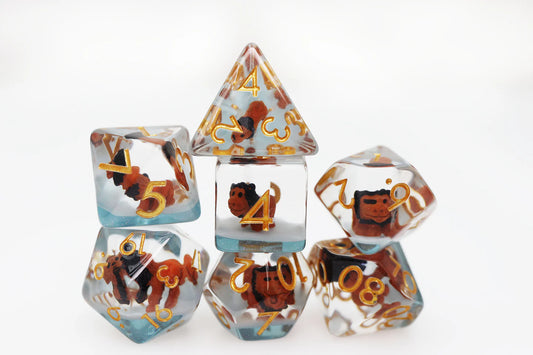 Foam Brain - Ferocious Feline RPG Dice Set