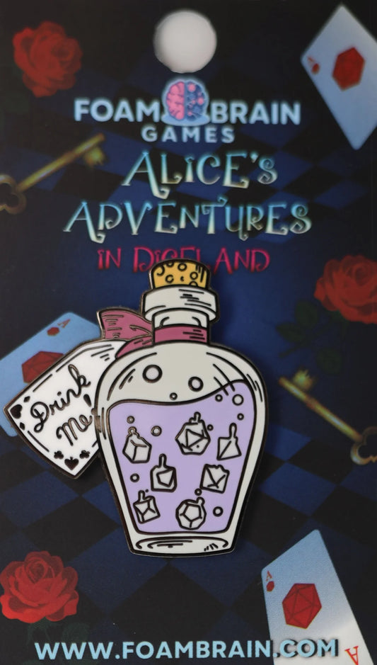 Alice’s Adventures in Diceland: Drink Me - Enamel Pin