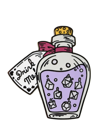 Alice’s Adventures in Diceland: Drink Me - Enamel Pin