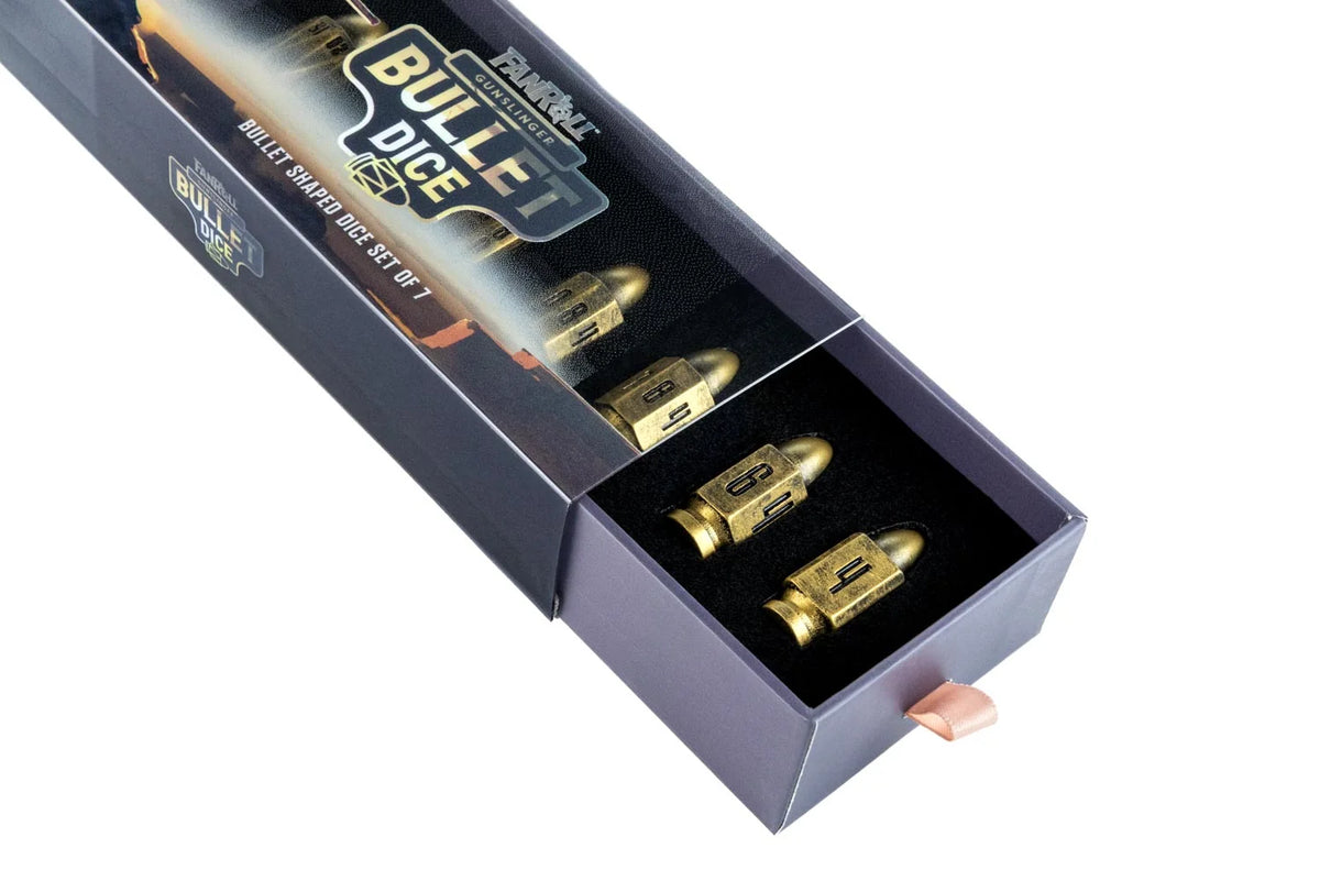 Resin Bullet Poly Dice Set: Gunslinger