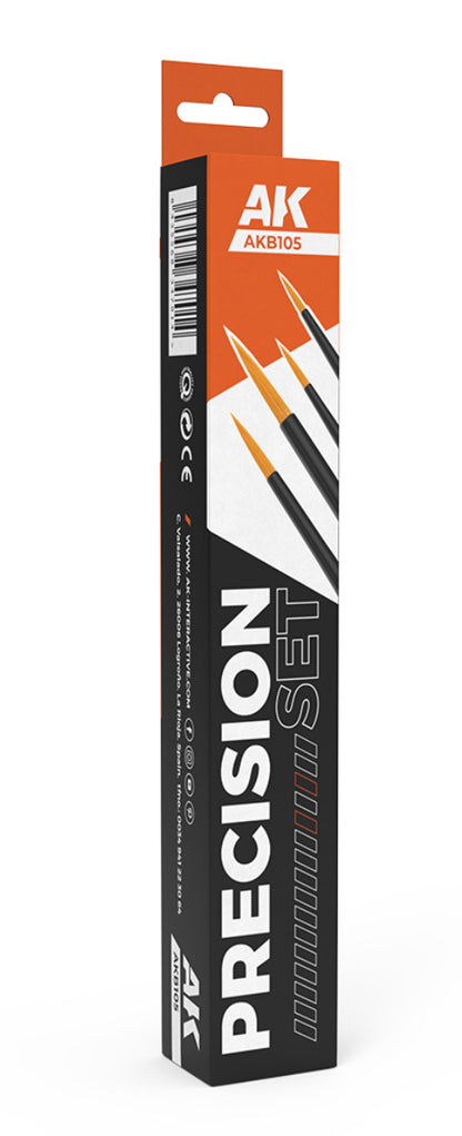 AK Interactive Precision Brushes Set (4 Brushes)