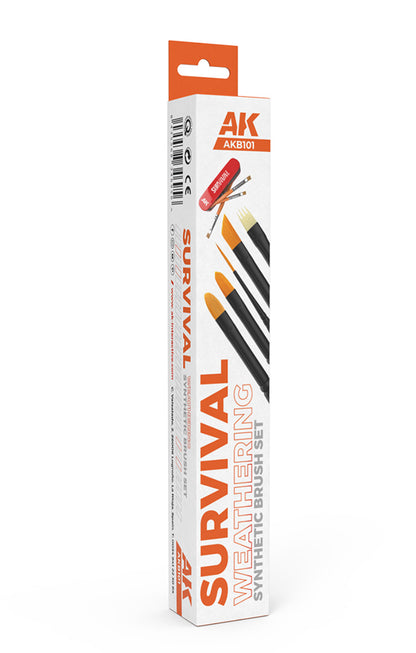 AK Interactive Survival Weathering Brushes Set (5 Brushes)