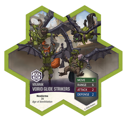 Heroscape: Rising Tide - Wing Commander Tuck Harrigan and Vorid Glidestriker Army Expansion