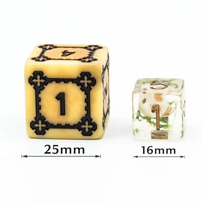 Foam Brain - Huge Parchment Castle Dice Set 25MM
