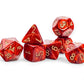 Chessex - Scarab Scarlet/Gold Mega-hedral 7-Die Set