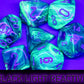 Chessex - Festive Waterlily/White Mega-hedral 7-Die Set