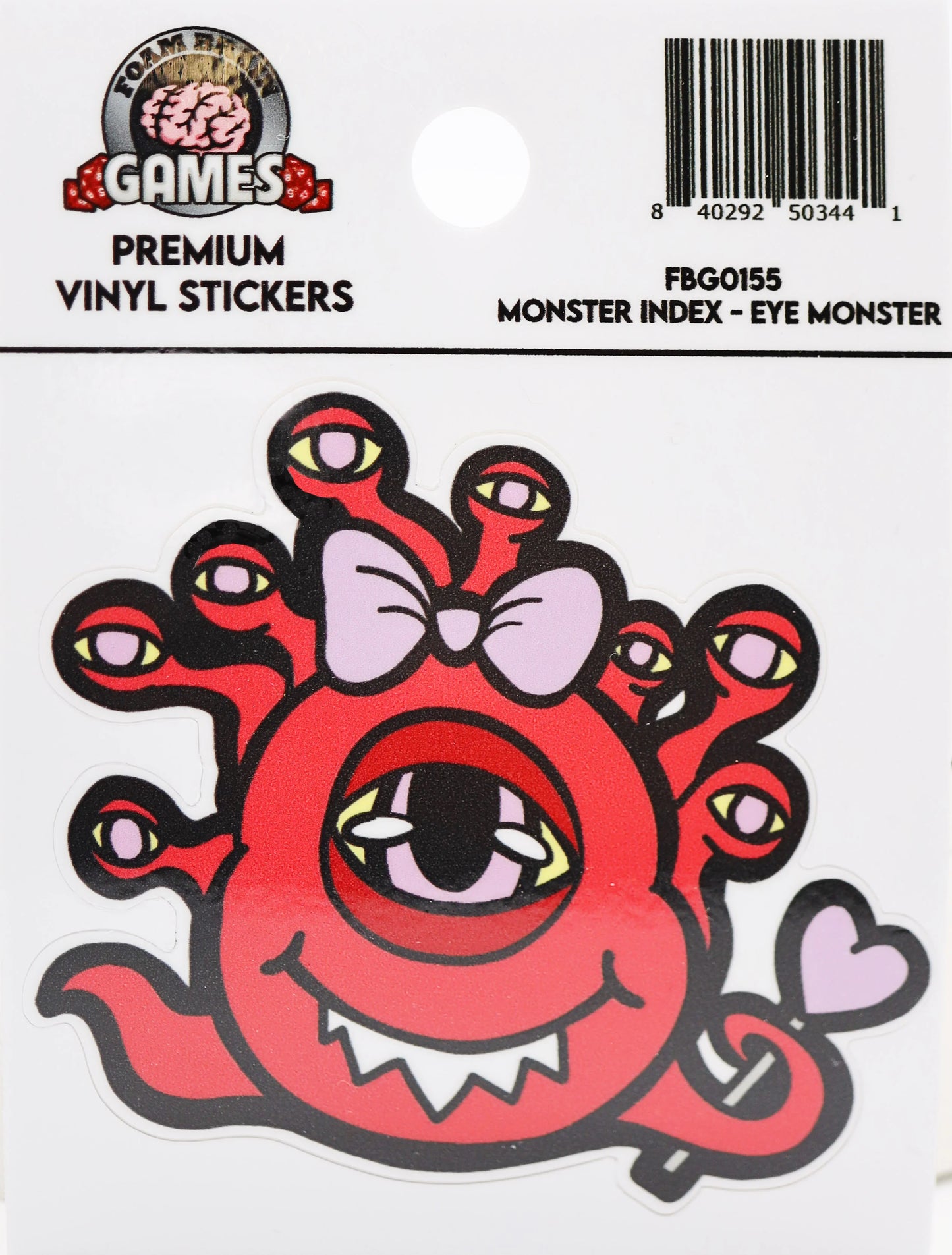 Foam Brain - Monster Index Sticker: Eye Monster Vinyl Sticker