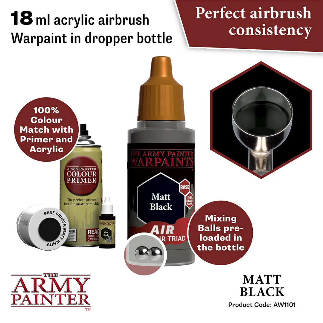 The Army Painter - Air Colour Triad Matt Black