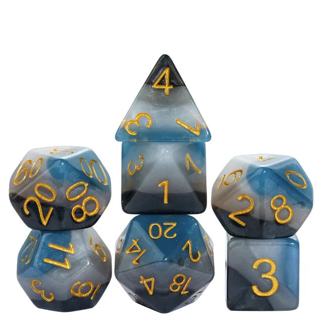 Foam Brain - Denim Swirls RPG Dice Set