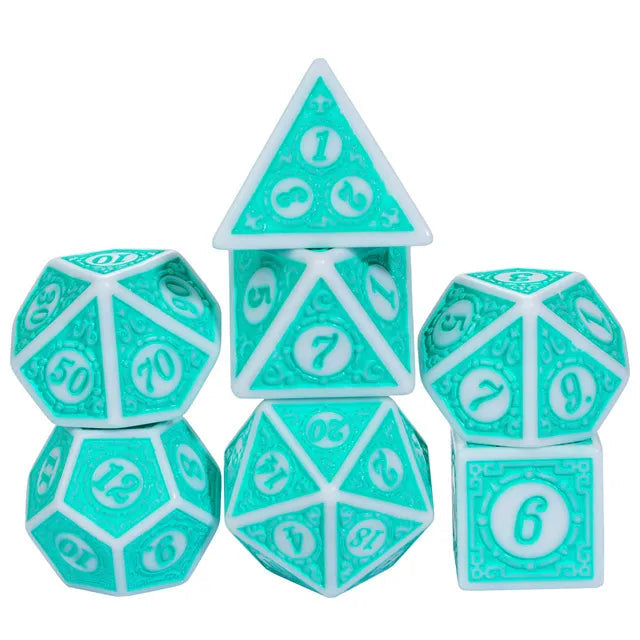 Foam Brain - Motif: Azure Dreams RPG Dice Set