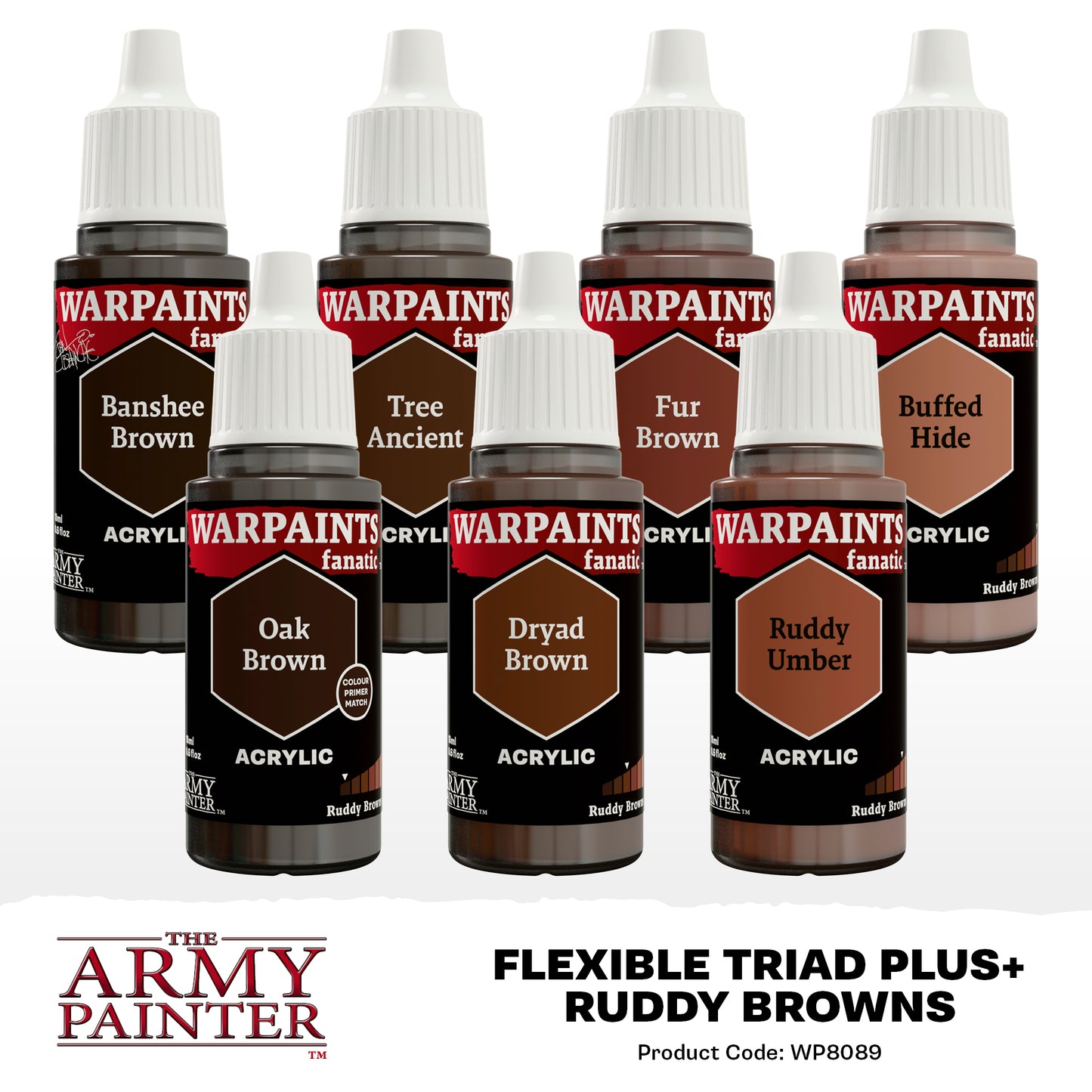 Army Painter Warpaints Fanatic Flexible Triad PLUS+: Ruddy Browns