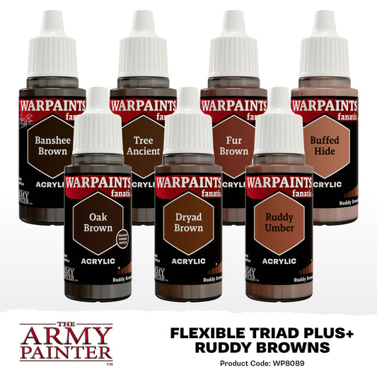 Army Painter Warpaints Fanatic Flexible Triad PLUS+: Ruddy Browns