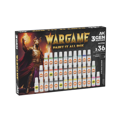 AK Interactive - 3GEN: WarGame Paint it all Box x36