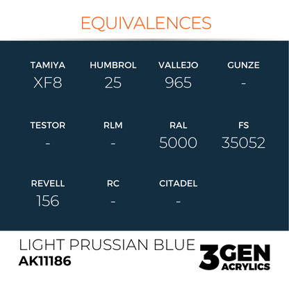 AK Interactive 3G Acrylic Paint: Light Prussian Blue - Standard