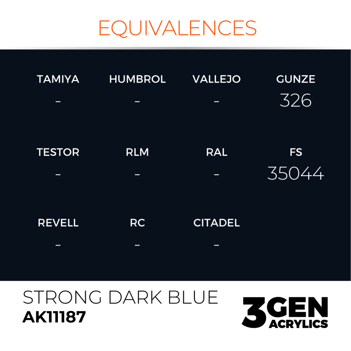 AK Interactive 3G Acrylic Paint: Strong Dark Blue - Standard