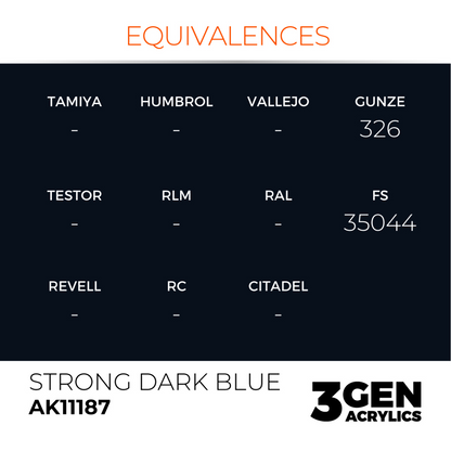 AK Interactive 3G Acrylic Paint: Strong Dark Blue - Standard