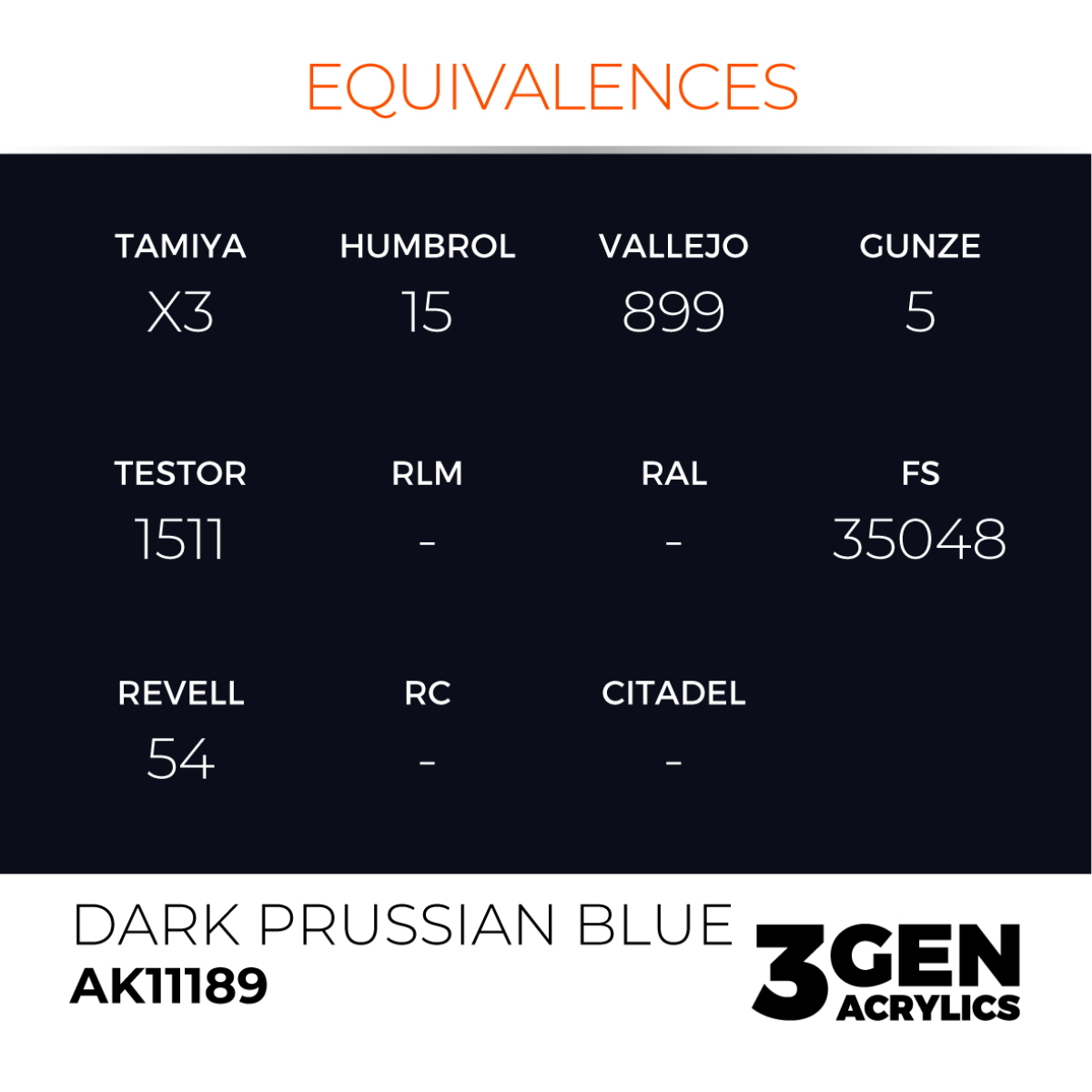 AK Interactive 3G Acrylic Paint: Dark Prussian Blue - Standard
