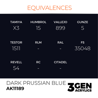 AK Interactive 3G Acrylic Paint: Dark Prussian Blue - Standard