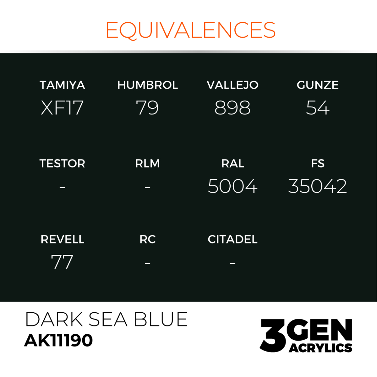 AK Interactive 3G Acrylic Paint: Dark Sea Blue - Standard