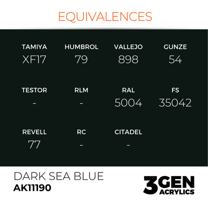 AK Interactive 3G Acrylic Paint: Dark Sea Blue - Standard