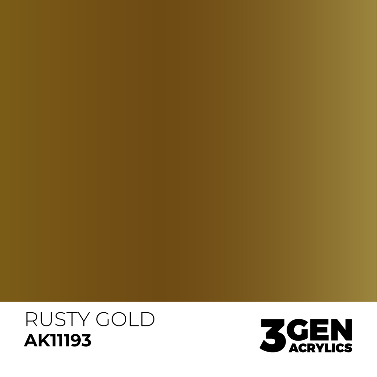 AK Interactive 3G Acrylic Paint: Rusty Gold - Metallic