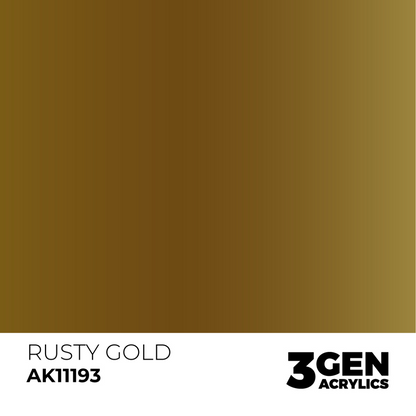 AK Interactive 3G Acrylic Paint: Rusty Gold - Metallic
