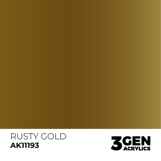 AK Interactive 3G Acrylic Paint: Rusty Gold - Metallic