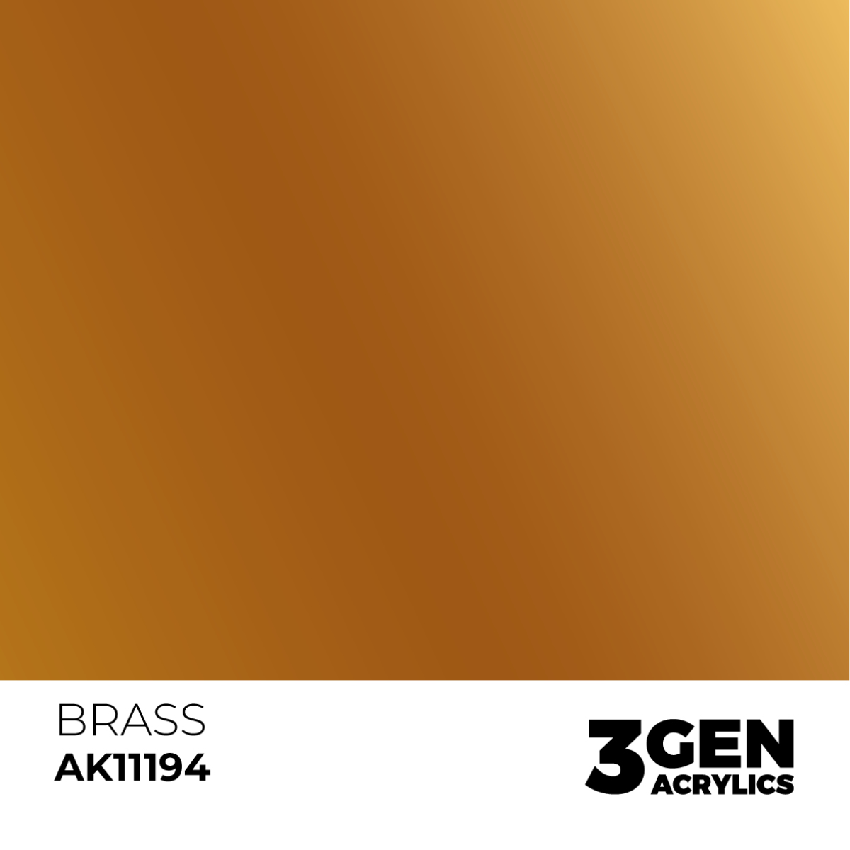 AK Interactive 3G Acrylic Paint: Brass - Metallic