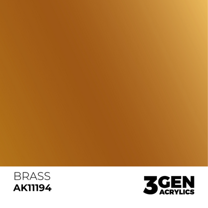 AK Interactive 3G Acrylic Paint: Brass - Metallic